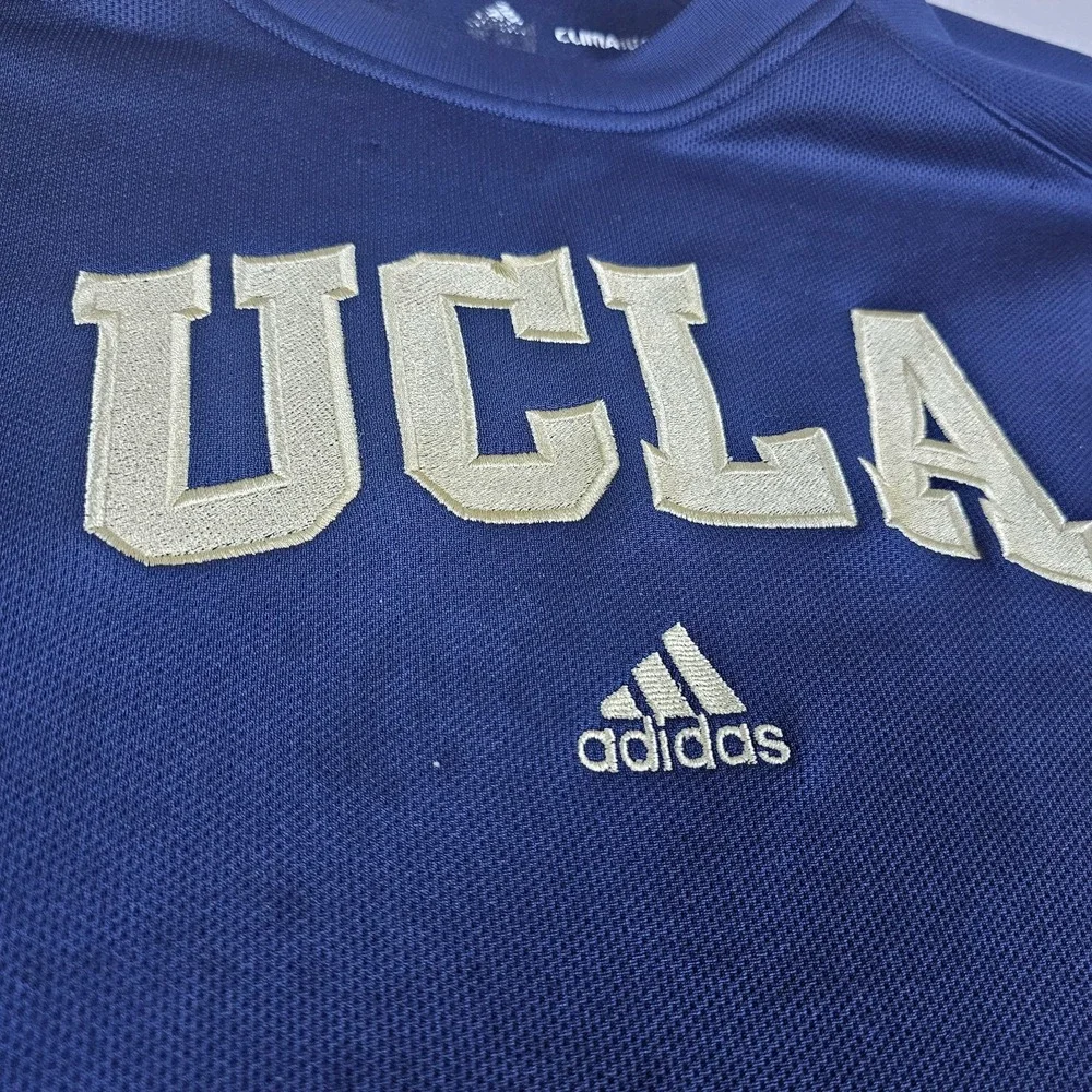 Adidas UCLA Crewneck Sweasthirt Mens Extra Large Blue Gold Pullover Climawarm